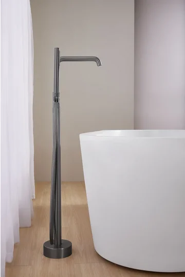 Смеситель для ванны напольный Arrow N11YG609GG серый