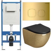 Комплект унитаза с инсталляцией Grossman Cosmo 97.4411GBLS.02.300 с клавишей смыва