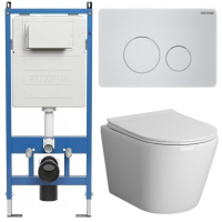 Комплект унитаза с инсталляцией Grossman Style 97.4478S.05.01M с клавишей смыва