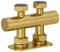 Вентиль 2х3/4" прямой скрытый-скрытый EU50 Золото 03-1419-3434