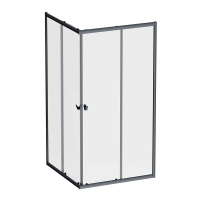 Душевой уголок (100х100) Am.Pm Sunny W87G-403-100100-BT черный матовый