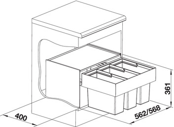 Система сортировки мусора Blanco Select 60/3 518724
