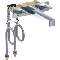 Смеситель для раковины Geberit ONE, настенный, двухручковый, 116.465.21.1