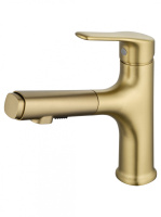 Смеситель для раковины с выдвижным изливом WONZON & WOGHAND, брашированное золото WW-AE4151-BG