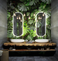 Зеркало с подсветкой Art&Max Bari AM-Bar-500-1200-DS-F-White