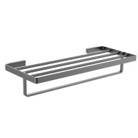 Полотенцедержатель с полкой WONZON & WOGHAND LOTTE, темный графит WW-8381A-BGM