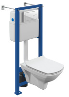 Комплект Cersanit CARINA XL CO DPL EO slim + VECTOR + CORNER пластик белый 64119