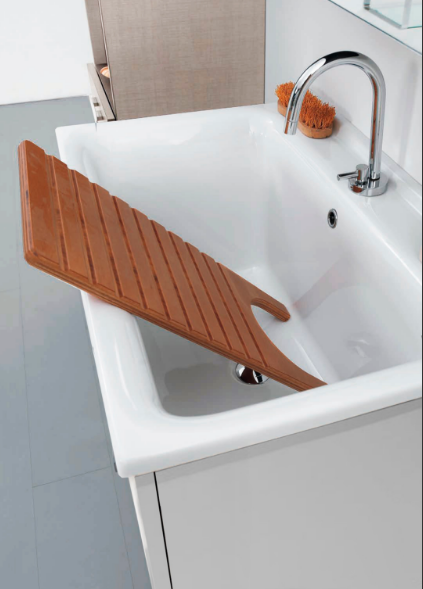 Комплект для постирочной с сифоном Kerasan Aquadom 9164k3*1 белый матовый, с 1 отверстием под смеситель