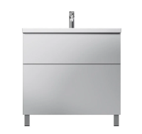 Тумба с раковиной 80 см Am.Pm Gem M90-FSX0802WG-WCC0802WG белый глянец