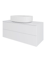 Тумба с раковиной подвесная 100 см, Orange Otto Ot-100TuMDF+B08-600W белый глянец