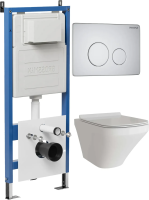 Комплект унитаза с инсталляцией Grossman Style 97.4440S.05.01M с клавишей смыва