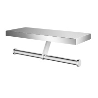 Двойной держатель для туалетной бумаги с полкой WONZON & WOGHAND, хром WW-V3802-CR