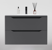 Тумба под раковину Style Line Марелла 80 Люкс Plus СС-00002412 серый матовый