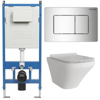 Комплект унитаза с инсталляцией Grossman Classic 97.4440S.04.10M с клавишей смыва