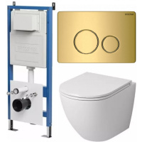 Комплект унитаза с инсталляцией Grossman Style 97.4455S.05.30M с клавишей смыва
