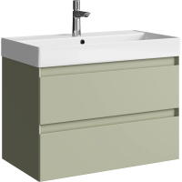 Тумба без раковины 80 см Aqwella Geometria GE01082SH шалфей зеленый матовый