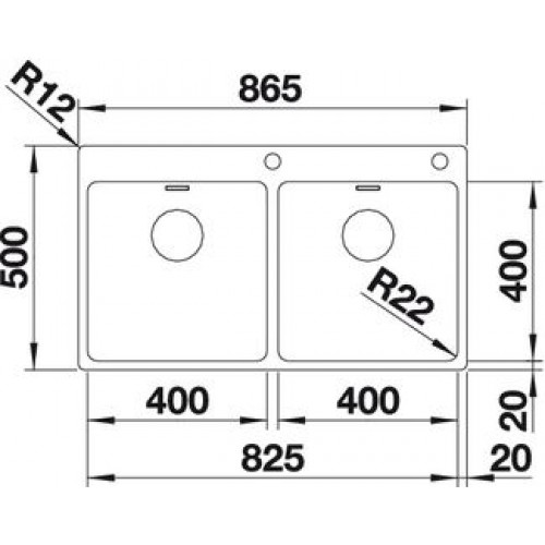 Кухонная мойка Blanco Andano  400/400-IF/A 522998