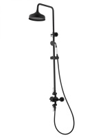 Душевая система с термостатом WONZON & WOGHAND RETRO, черный матовый WW-B3041-MB