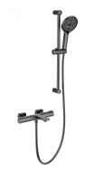 Смеситель для ванны с душевым гарнитуром и термостатом WONZON & WOGHAND, темный графит WW-C2021-A-BGG