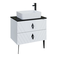 Тумба подвесная Grossman ВИВА-70 см 107012 с 2-я ящиками белый глянец