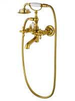 Смеситель для ванны с душем WONZON & WOGHAND RETRO, глянцевое золото WW-88639020-PG