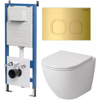 Комплект унитаза с инсталляцией Grossman Cosmo 97.4455S.02.300 с клавишей смыва