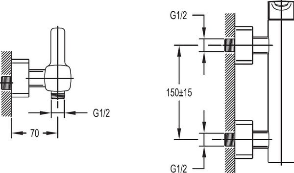 Смеситель для душа Cezares Tesoro TESORO-D-01