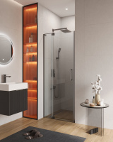 Душевая дверь 80 см CEZARES SLIDER-B-1-80/90-C-GM