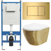 Комплект унитаза с инсталляцией Grossman Classic 97.4455GWS.04.30M с клавишей смыва