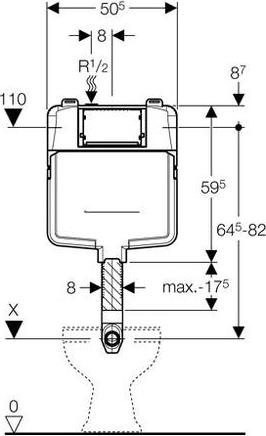 Смывной бачок скрытого монтажа Geberit Duofix 109.771.00.1 Смывной бачок скрытого монтажа Geberit Duofix 109.771.00.1