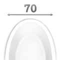  Ванны из камня овальные шириной 70
