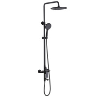 Душевая стойка ABBER Weiss Insel AF8016NB с изливом, черная матовая Душевая стойка ABBER Weiss Insel AF8016NB с изливом, черная матовая