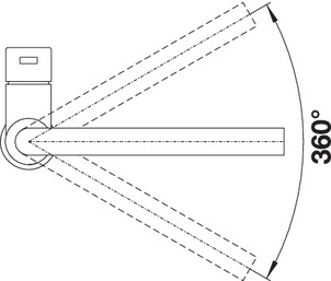 Смеситель для кухни Blanco  LANORA (нержавеющая сталь) 523122