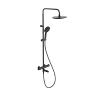 Душевая система с изливом Kerama Marazzi Fonte FO.302.KM.BLK.M черный