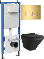 Комплект унитаза с инсталляцией Grossman Pragma 97.4440BMS.03.300 с клавишей смыва