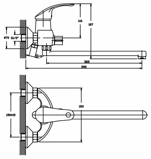 Смеситель для ванны Haiba HB2221-5