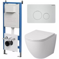 Комплект унитаза с инсталляцией Grossman Style 97.4455S.05.01M с клавишей смыва