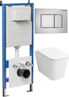 Комплект унитаза с инсталляцией Grossman Classic 97.4479SQ.04.12M с клавишей смыва