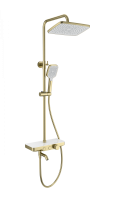 Душевая система с термостатом WONZON & WOGHAND, брашированное золото WW-B3099-A-BG
