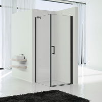 Душевой уголок Vincea  Orta VSR-1O9090CLB  (90х90) черный, стекло прозрачное