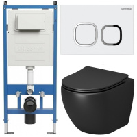Комплект унитаза с инсталляцией Grossman Cosmo 97.4455BMS.02.000 с клавишей смыва