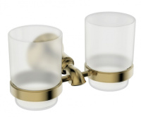 Держатель стаканов двойной(стекло) KAISER бронза (латунь) (KH-4015)