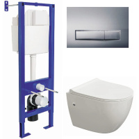 Комплект унитаза с инсталляцией Berges Wasserhaus Atom 042447