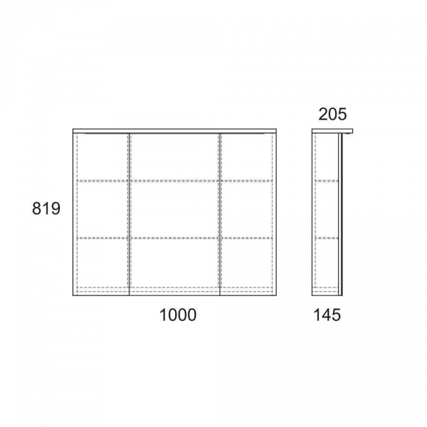 Зеркальный шкаф Malaren 100 с LED подсветкой OW03.13.05