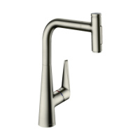 Смеситель для кухни с выдвижным изливом Hansgrohe Talis Select M51 2jet 72823800 нержавеющая сталь
