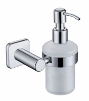 Дозатор для жидкого мыла настенный (стекло) хром (цинк) (KH-1710)