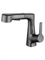 Смеситель для раковины с выдвижным изливом WONZON & WOGHAND, темный графит WW-121B108-BGG Смеситель для раковины с выдвижным изливом WONZON & WOGHAND, темный графит WW-121B108-BGG