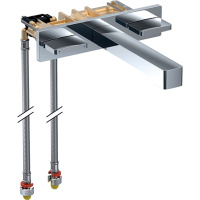 Смеситель для раковины Geberit ONE, настенный, двухручковый, 116.461.21.1