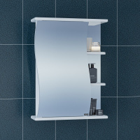 Зеркальный шкаф (55х70)  СаНта Волна 55 101009