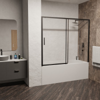 Шторка на ванну 180 см  RGW SC-45-B Screens 34114518-14 прозрачное